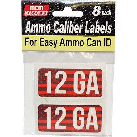 Misc. Accessories MTM Case Gard MTM CL12GA       AMMO CALIBER LABELS - 12 GA.